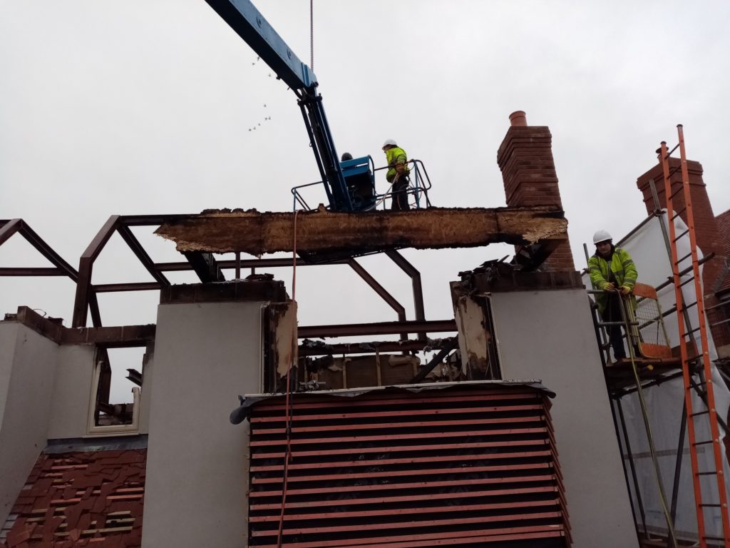 Demolition works in Winchester