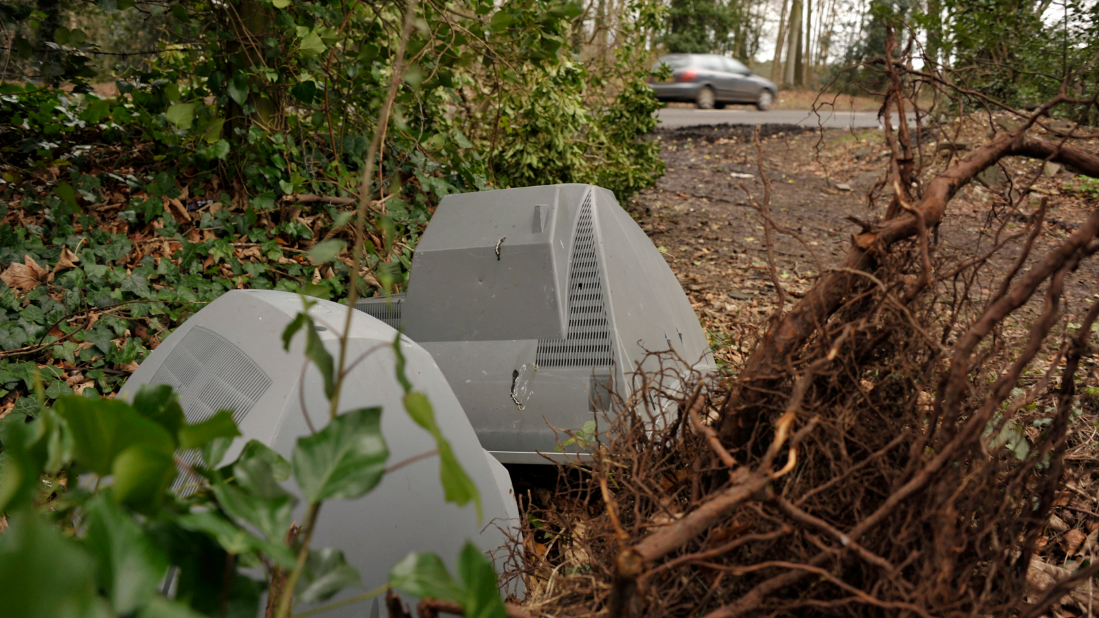 Fly-tipped WEEE waste