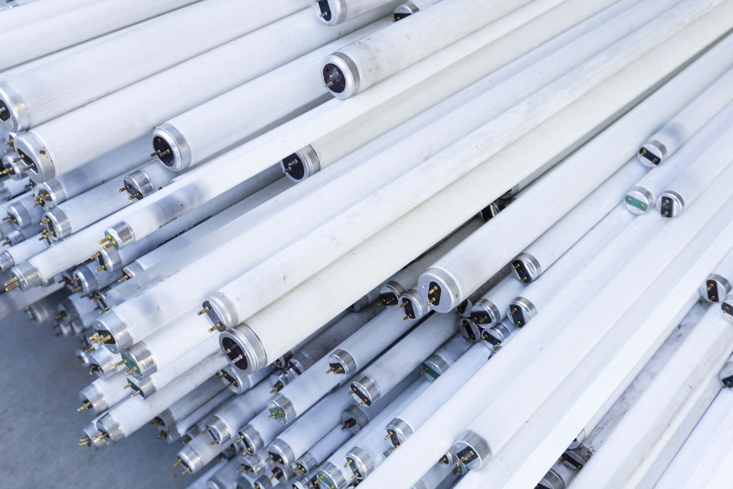 Fluorescent light tubes for recycling