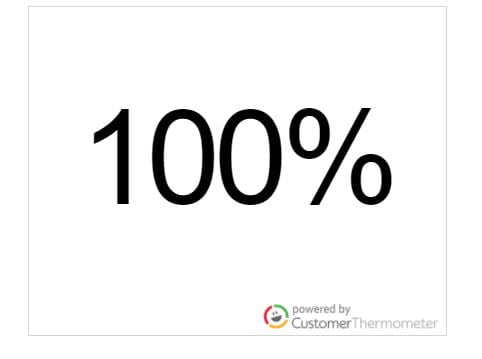 RJS Waste Management's 100% Customer Thermometer Score