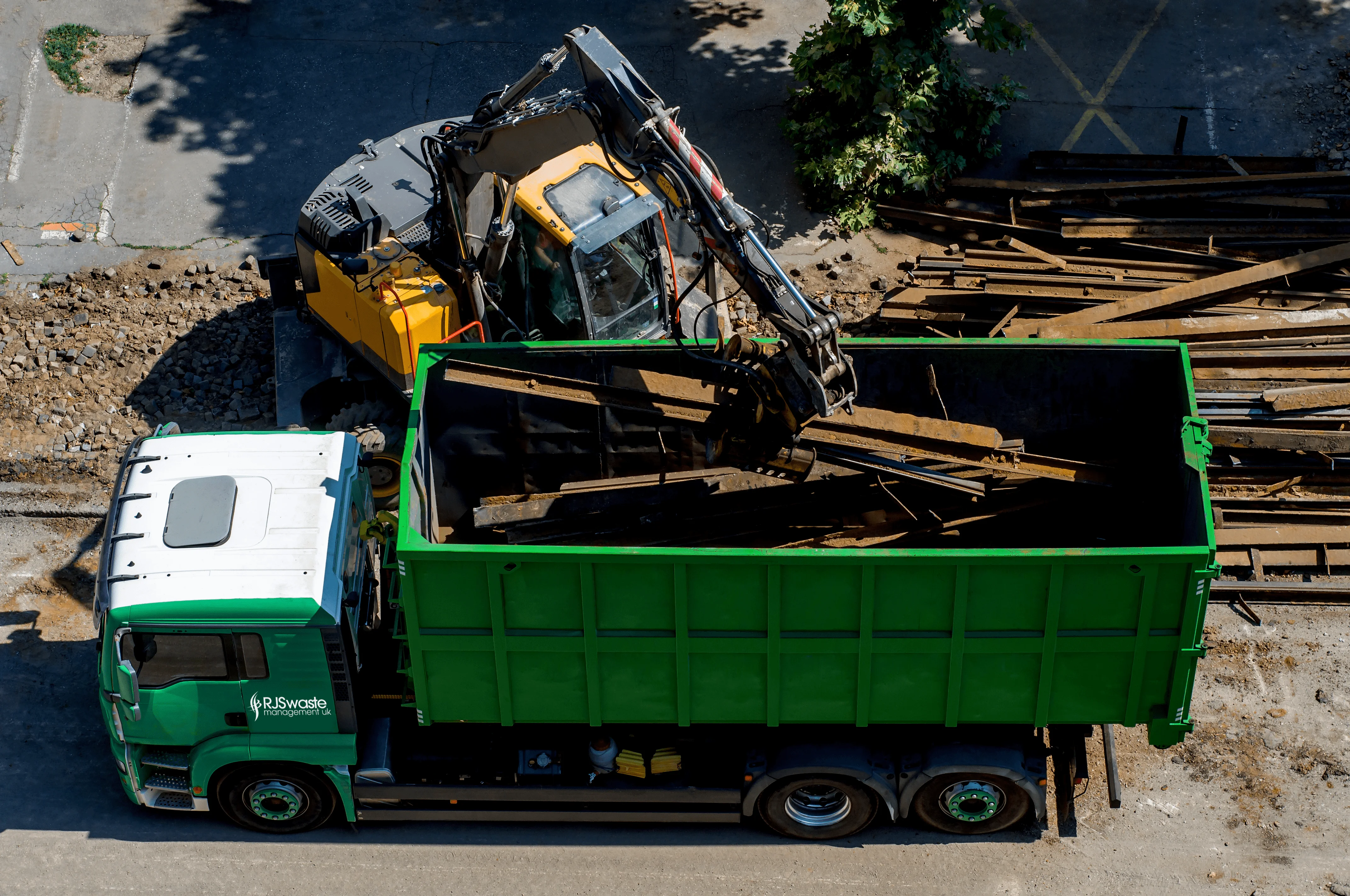 RJS Waste Management vehicle Waste management services from RJS include waste removal and waste disposal