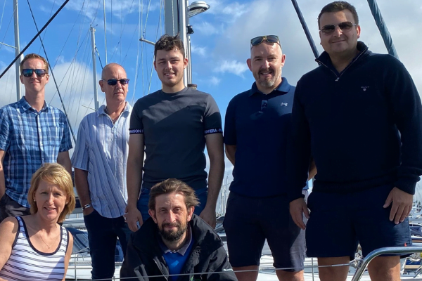 The RJS Waste Management team sailing the Solent