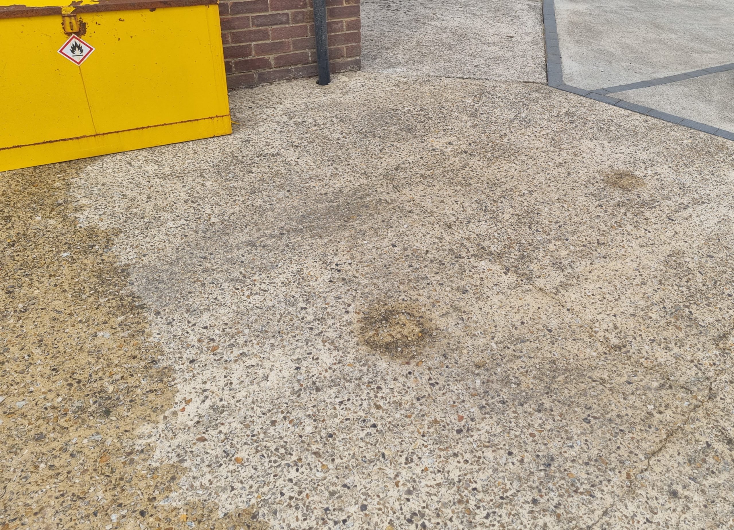 After driveway cleaning – Outside our main office entrance