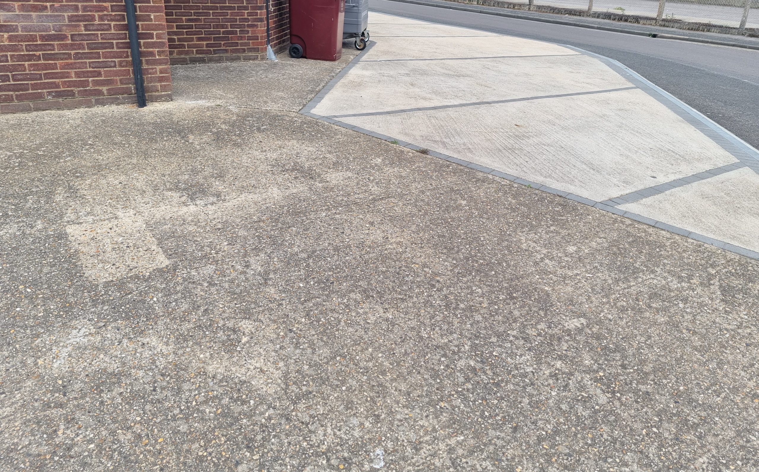 Before driveway cleaning – Outside our main office entrance