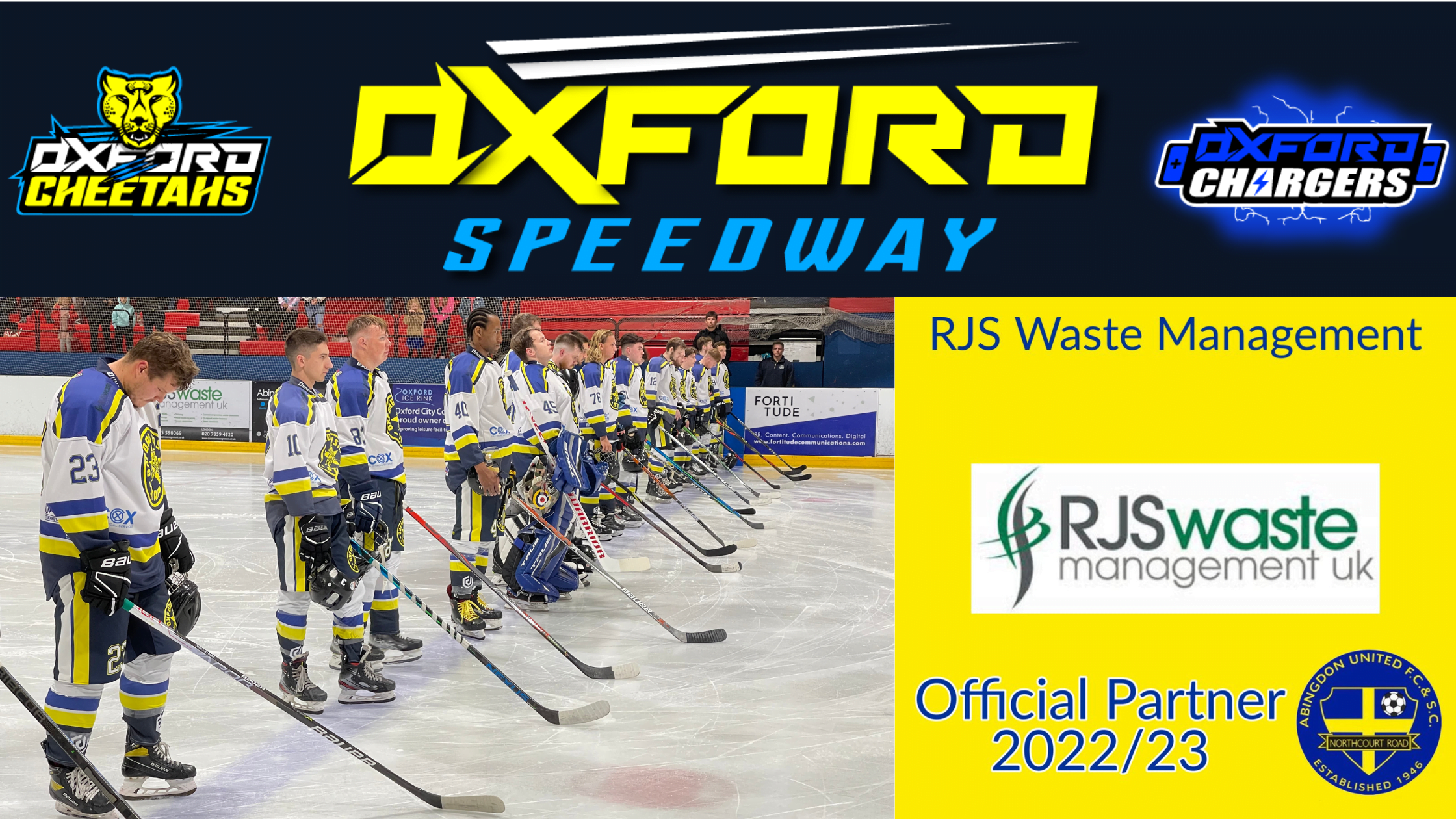 Oxford Speedway, Oxford Rising Stars and Abingdon United – all sponsored by RJS Waste Management