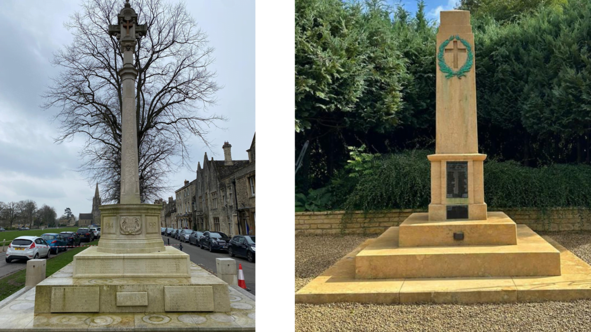 Witney and Bladon War Memorials cleaned by RJS Waste Management