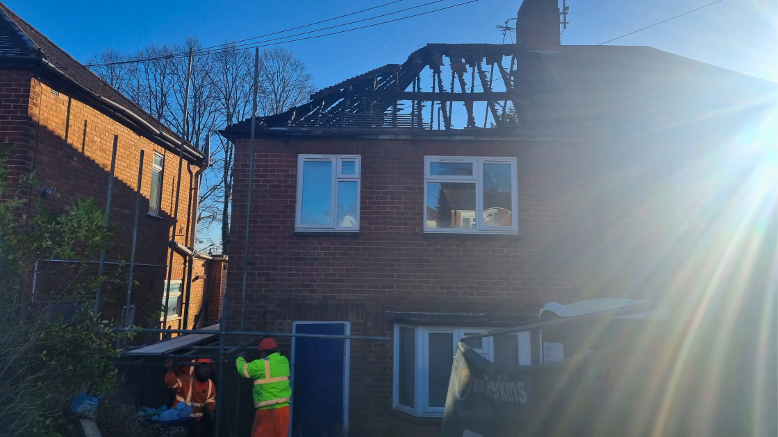 Fire damaged house in Banbury by RJS Waste's Oxfordshire strip out works